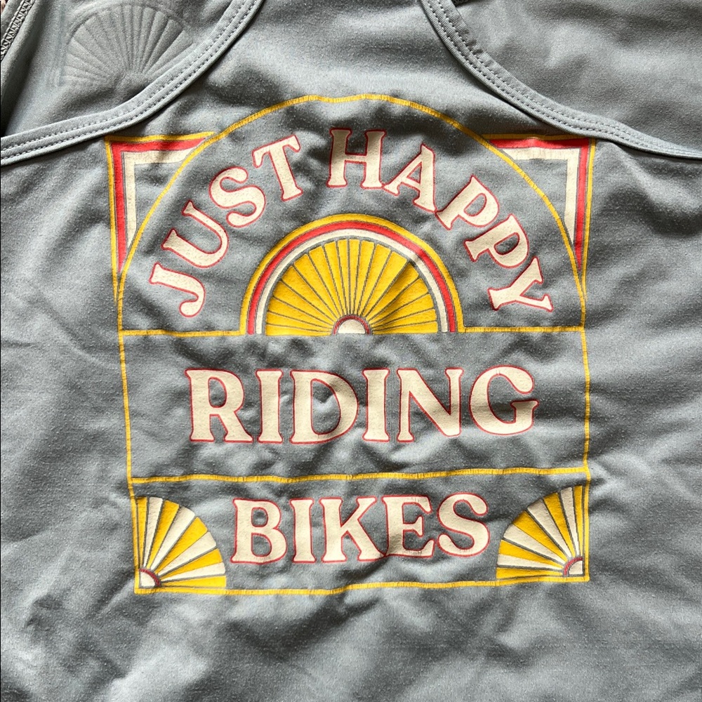 Pearl izumi tank top  “Just Happy Riding Bikes” - Picture 3 of 3